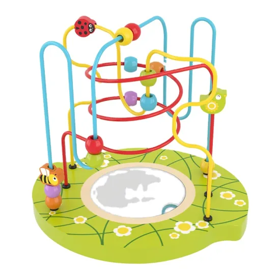 Child-Friendly Animal-Shaped Disc Bead Toy: A Wooden Mini Beaded Educational Plaything