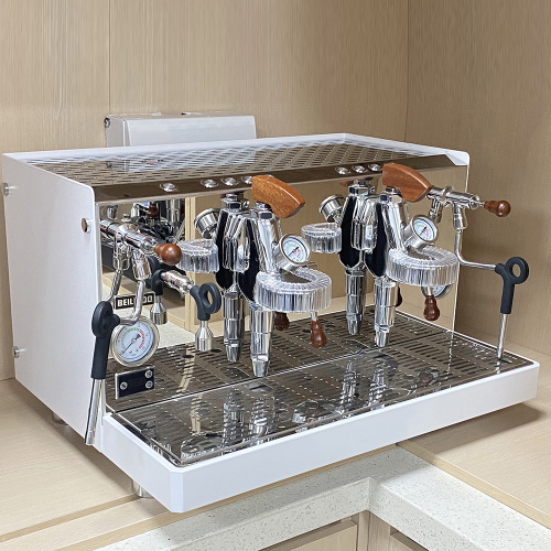 Machine de café en acier durable en acier à tête en acier à deux groupes