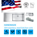 Drainboard Stainless Steel 304 Handmade Kitchen Sink