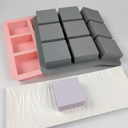 Custom 6-Hole Rectangle DIY Craft Silicone Candle Mold for Hanging Decor