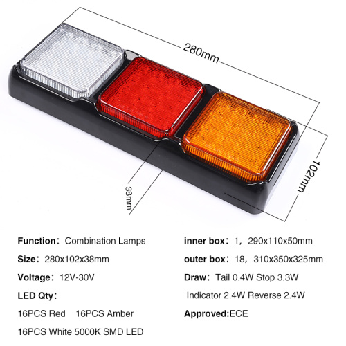 Gabungan truk truk truk / rem / mungkasi kombinasi buntut cahya