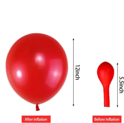 Red pearl latex balloons