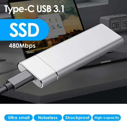 SSD External Hard Drive USB 3.1 Type C - 500GB to 2TB Portable Solid State Drive