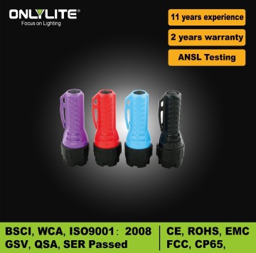 2015 new style plastic led flashlight