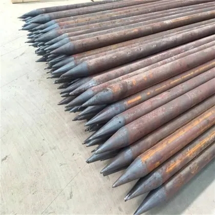 Perforated Grouting Piling Steel Tubes with Q195 and Q215 Material and Sharp Pointed Ends for Grouting Work