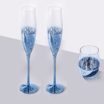 Hot Selling 160ml Crystal Electroplated Wedding Champagne Glass
