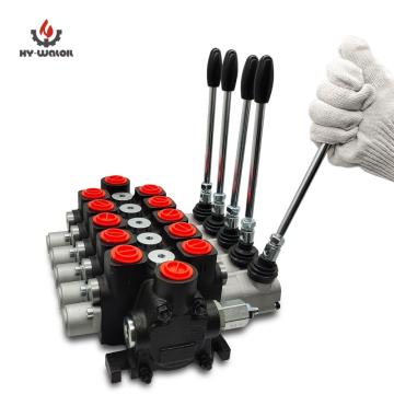 Válvula de control seccional de mano hidráulica G3/4 &quot;100 litros