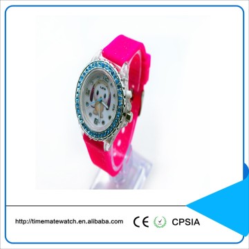 lovely cartoon geneva diamond watch 25mm silicone watch strap quartz watch price