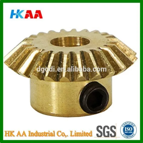 Custom machining service brass bevel gear, small brass pinion bevel gear