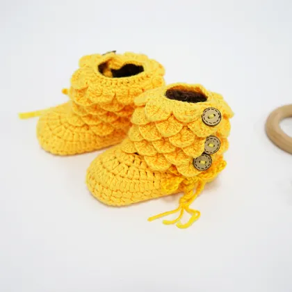 Handmade Inner Villi Crochet Baby Shoes