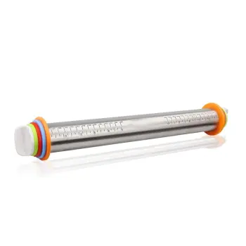 Adjustable Rolling Pin with Thickness Rings