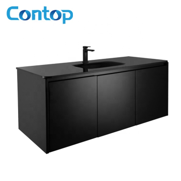 Luxury Black Bathroom Cabinet MDF Vanity Glossy Black Australia