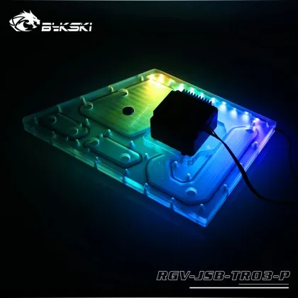 Bykski Distro Plate for JONSBO TR03 - 360 Radiator Water Cooling Loop, 12V/5V RGB Sync