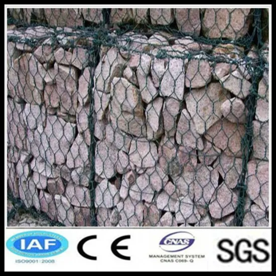 hexagonal gabion mesh green guard rail netting