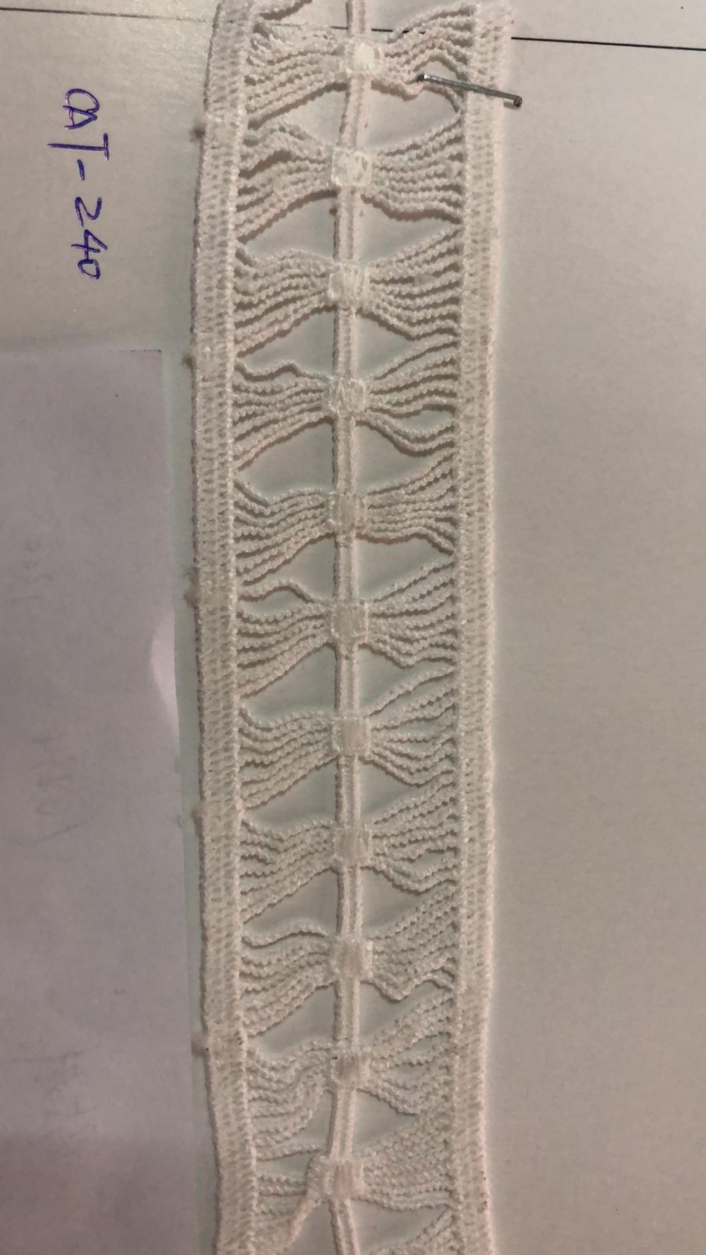 Squid like trims polyester embroider Fabric