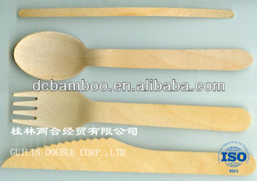 disposable wooden spoon fork knife