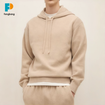 Erkek Düz Renk Polar Astarlı Kapüşonlu Sweatshirt