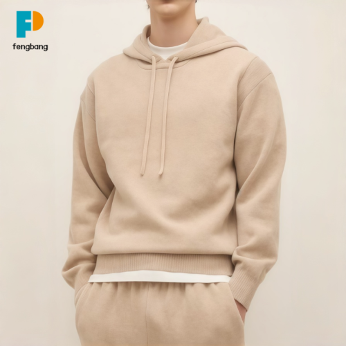 Erkek Düz Renk Polar Astarlı Kapüşonlu Sweatshirt