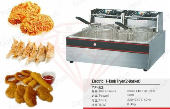 Professional Ce Double Deep Fryer For Fast Food / French Fries