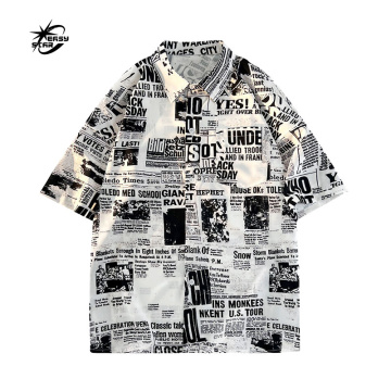 Custom Printing Men's Summer Shirt Hawaii Beach Surfing Short Sleeve Hawaiian Shirt