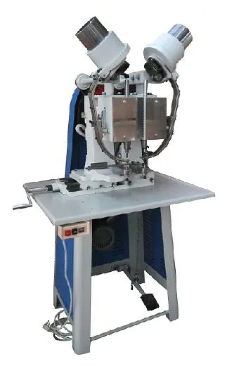 Heavy duty auto double head eyelet machine