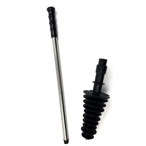 Push Toilet Clog Cleaning Tools Stainless Steel Handle Silicone cleaning toilet brush Supplier