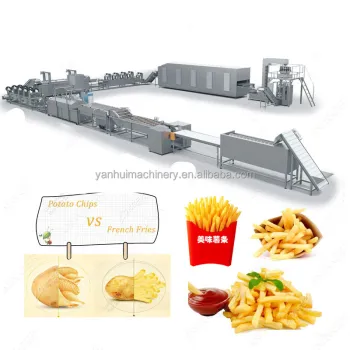 Full Automatic Frozen French Fry Production Line and Potato Chip Maker