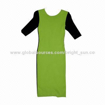 Women's Knitted Dress with Half Sleeves, OEM is Welcome