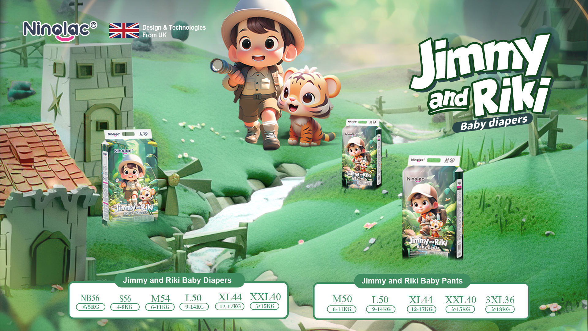 Disposable high absorbency soft diapers for children