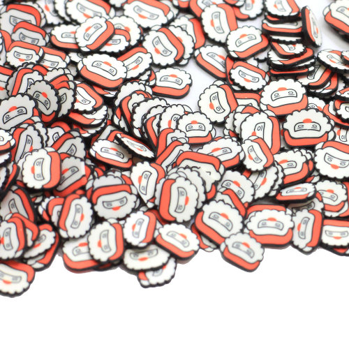 Χριστουγεννιάτικες κεφαλές Santa Santa Shape Polymer Clay Slices Sprinkles For Crafts Making Scrapbook DIY Mud Slimes Filling