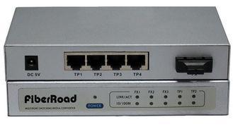 RJ45 Managed Fiber Optic Switches Support Port Security , B