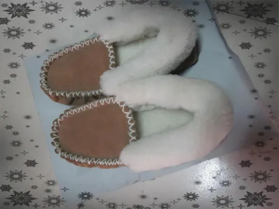 doubleface sheepskin men indoor shoes