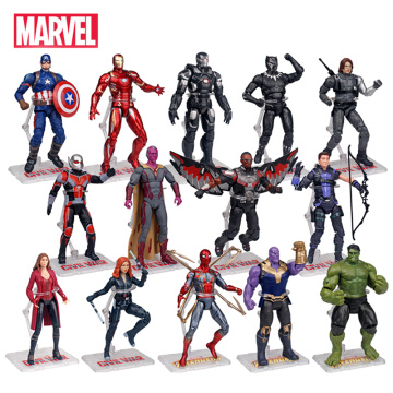 Genuine Marvel Super Heroes Avengers Endgame Iron Man Hulk Captain America Spider-Man Action Figure Model Dolls Toys Kids Gifts