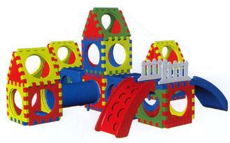 Commercial Plastic Playground Slide Equipments , Children P