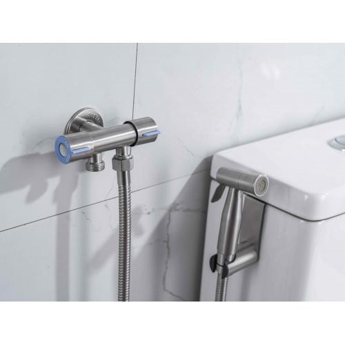 Double Handles Stainless-Steel Toilet Bidet Sprayer Set Kit