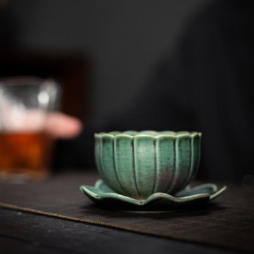 Ιαπωνικά κλιπ κ. Lotus Cup και πιατάκι για τσάι kung fu