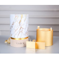 Caixa de cilindro de papel de papel de marmoreio de embalagem de velas