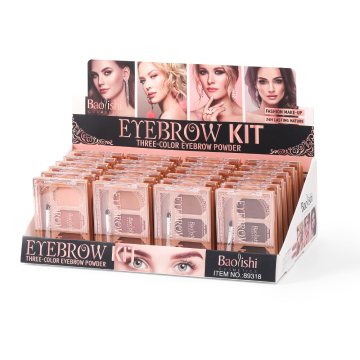 Custom Logo Eyebrow Powder Kit - 3 Colors Pressed, Waterproof Gel Makeup Brand Cosmetics