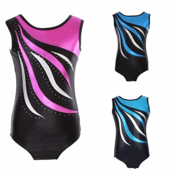 Sleeveless Diamond Bright Ballet Dance Leotards Dress Children Training Biketard Dancewear Practice Costume Gymnastics pro