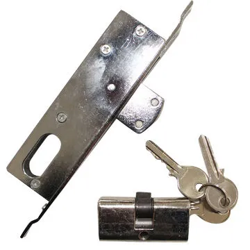 Drop bolt lock with chrome- or brass-plated finish
