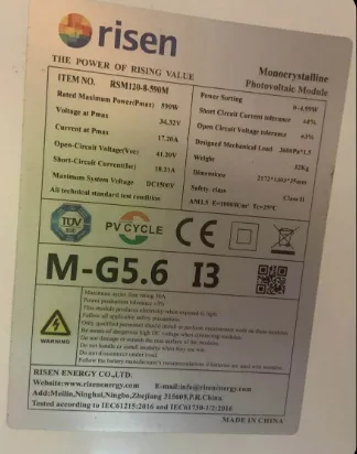 Risen Energy 600W Hot Sale Solar Panels for Sunpower Projects