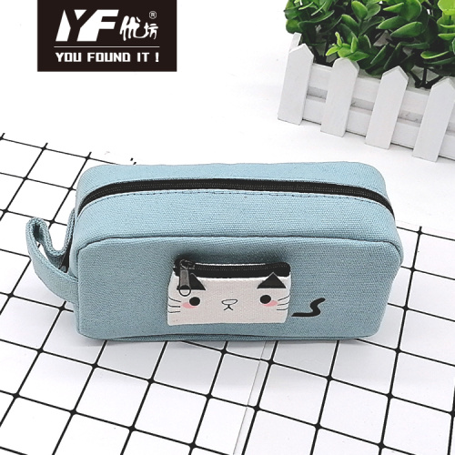 Pencil Box Bulk Custom cartoon cat style canvas pencil bag Factory