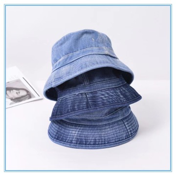 Casual Wash Denim Basin Hat wiadro sunscreen kapelusz