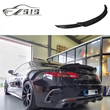 Carbon Fiber Rear Wing Spoiler for W217 C217 S63 S65 Coupe