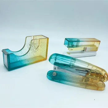 Progressive Color Stapler and Tape Dispenser Office Stationery Set