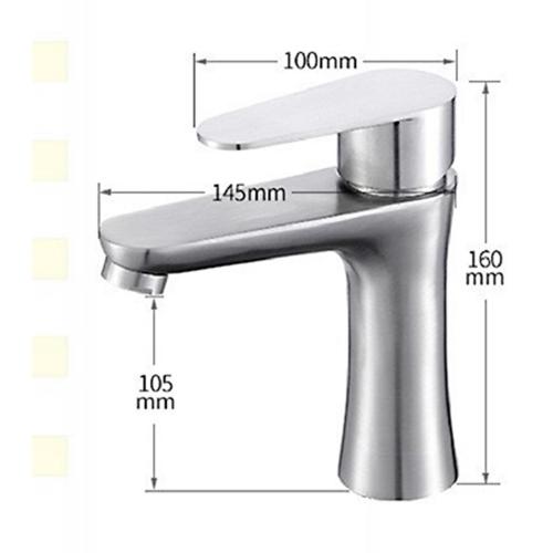 304 stainless-steel Single hole Single Handle Basin Faucet