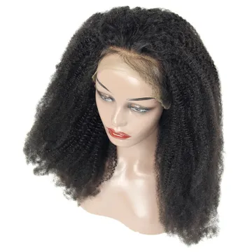 Kinky wigs human hair lace front curly,hd lace wigs 100% virgin human hair,Brazilian  Kinky Curly 4x4 Lace Closure human hair w