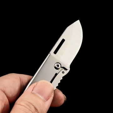 Hot Sale Wholesale EDC Stainless Steel Mini Folding Keychain Knife with Bottle Opener