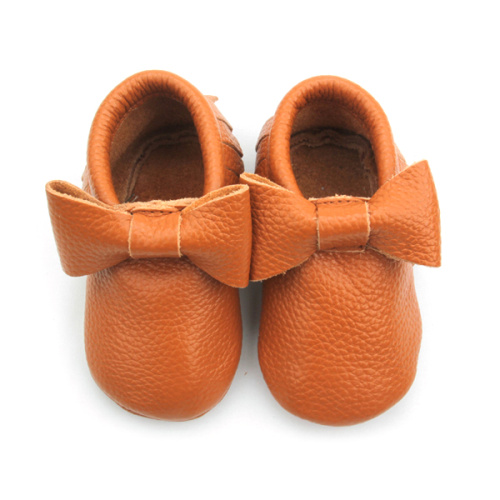 leather moccasins Wholesales Leather Baby Girl Shoes Moccasins Manufactory