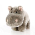 Pink gray baby hippo plush toy